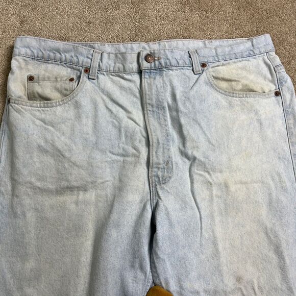 VTG 90s Levi’s Men’s 505 Jeans Red Tab 41X29 USA Light Wash Denim Blue Fade - Picture 6 of 16